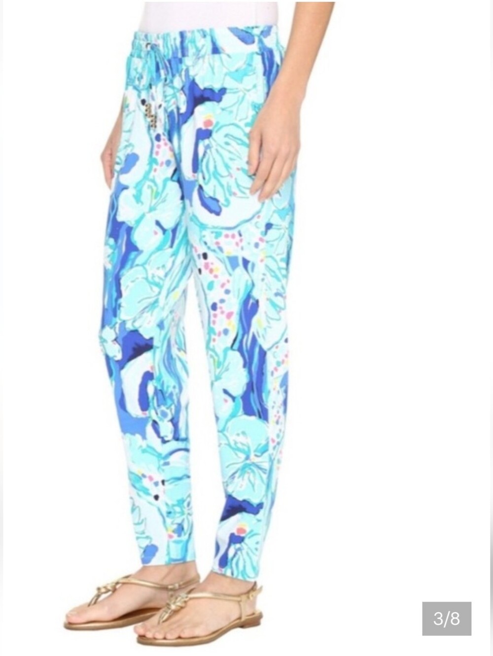 Lilly Pulitzer Lola Pull-On Resort Pants With A Drawstring Waist